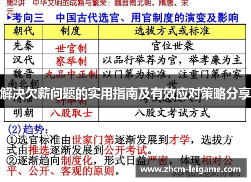 解决欠薪问题的实用指南及有效应对策略分享